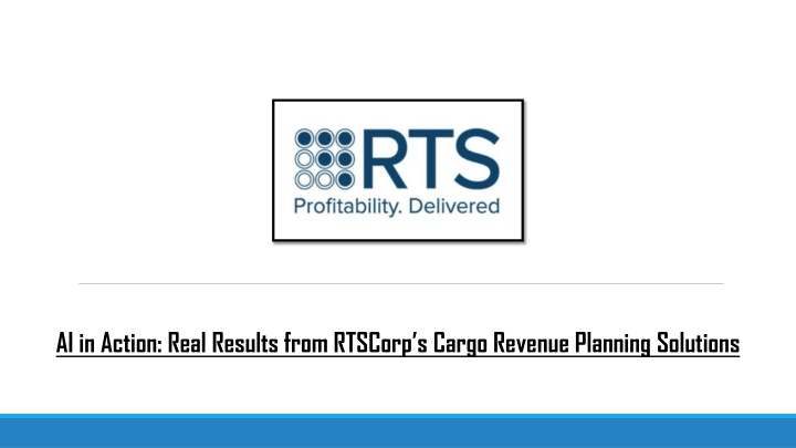 ai in action real results from rtscorp s cargo