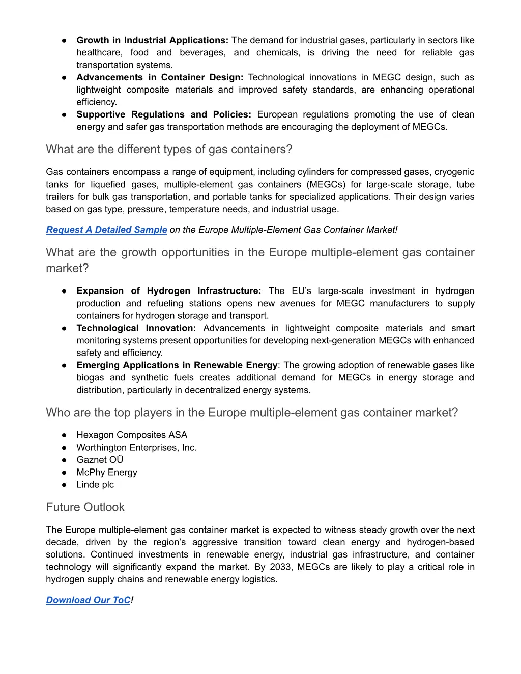 growth in industrial applications the demand