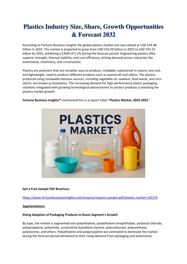 plastics industry size share growth opportunities