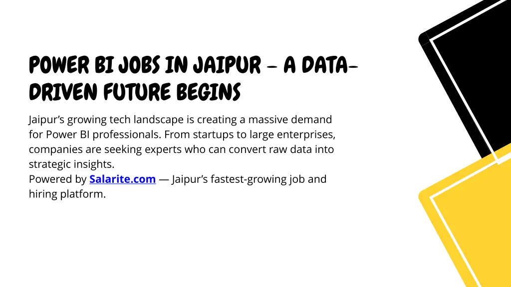power bi jobs in jaipur a data driven future