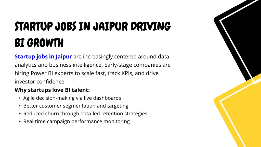 startup jobs in jaipur driving bi growth startup