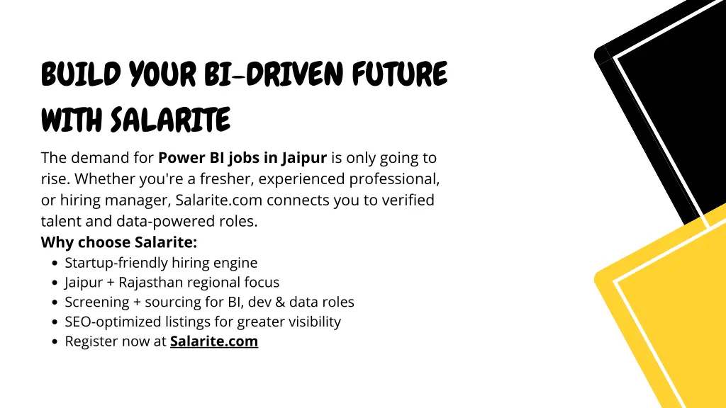 build your bi driven future with salarite