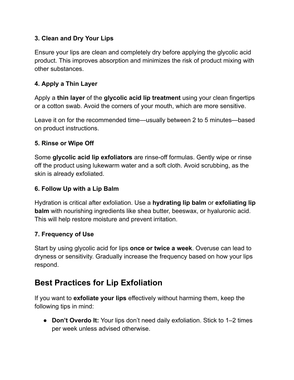 3 clean and dry your lips