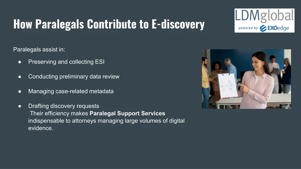 how paralegals contribute to e discovery