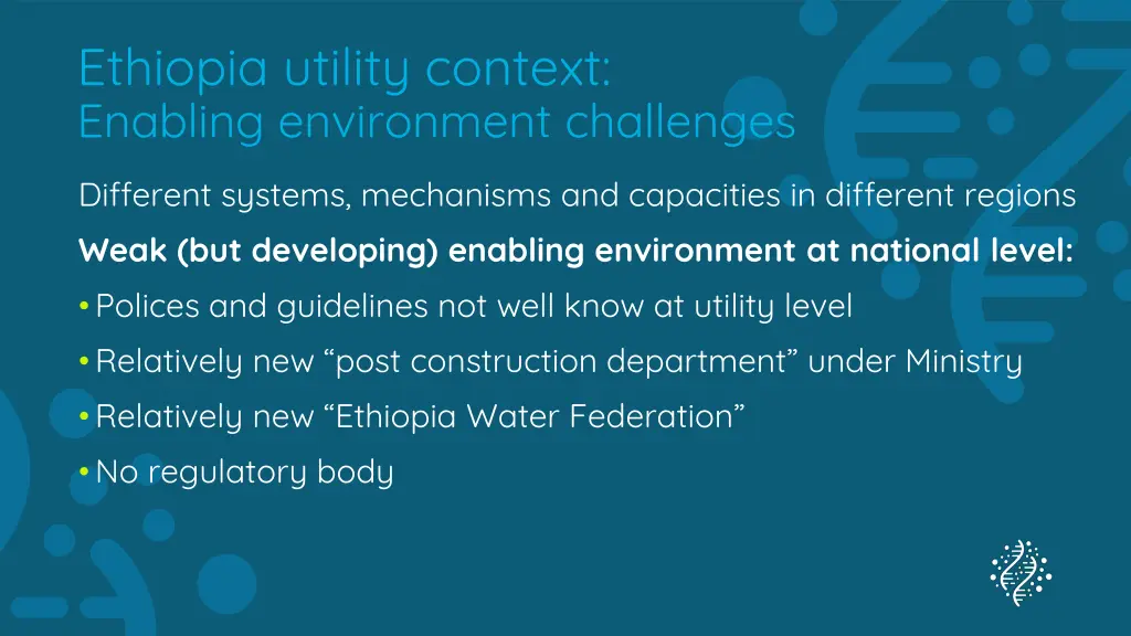 ethiopia utility context enabling environment