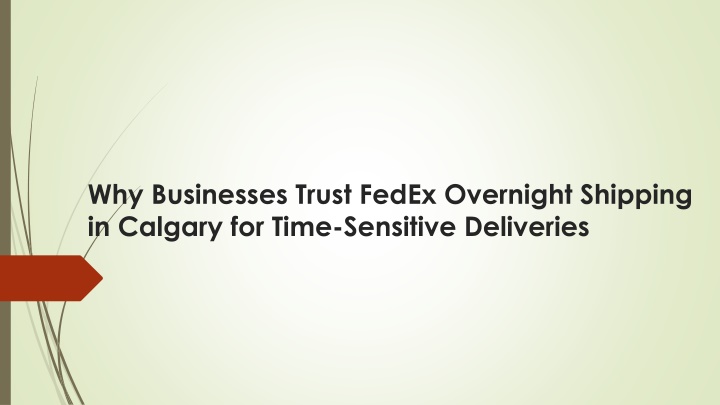 why businesses trust fedex overnight shipping