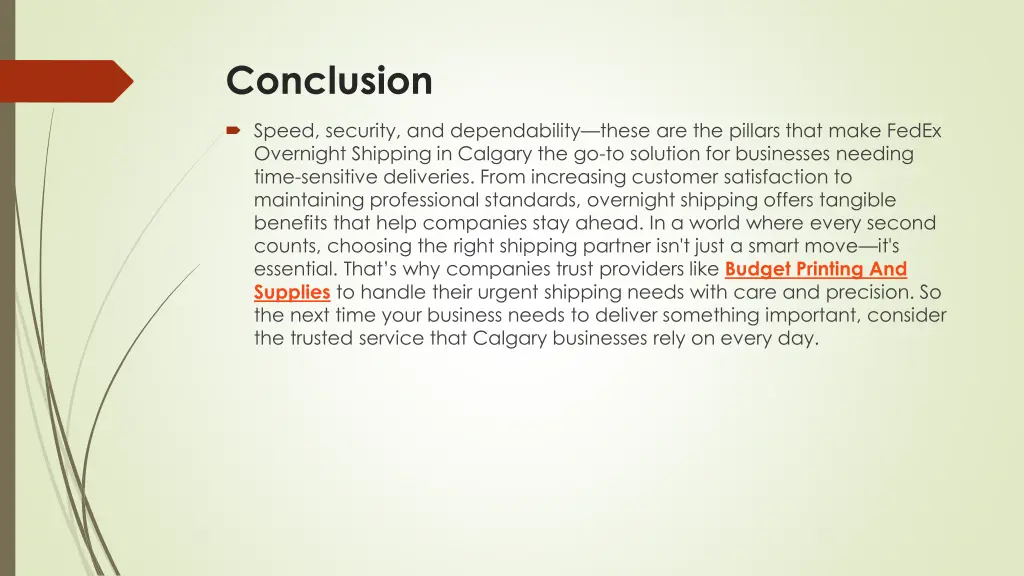 conclusion