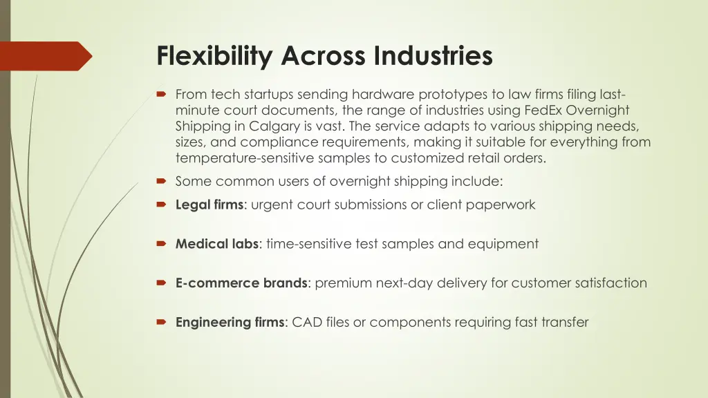 flexibility across industries