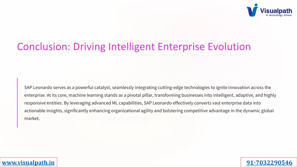conclusion driving intelligent enterprise