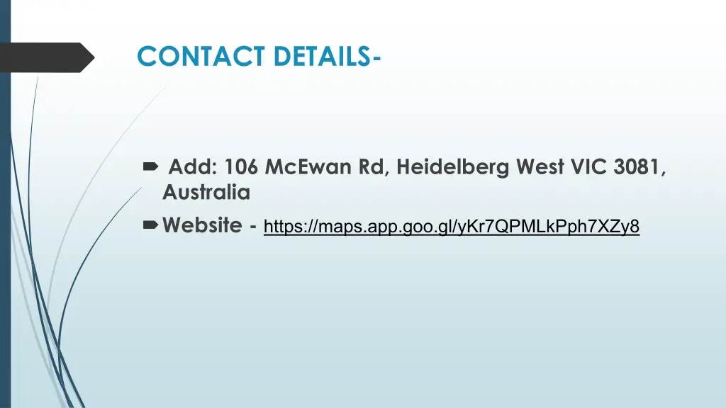 contact details