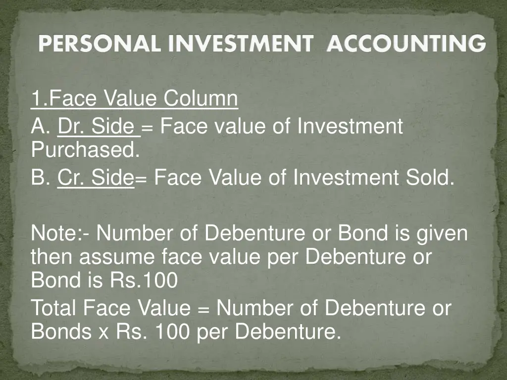 personal investment accounting 2