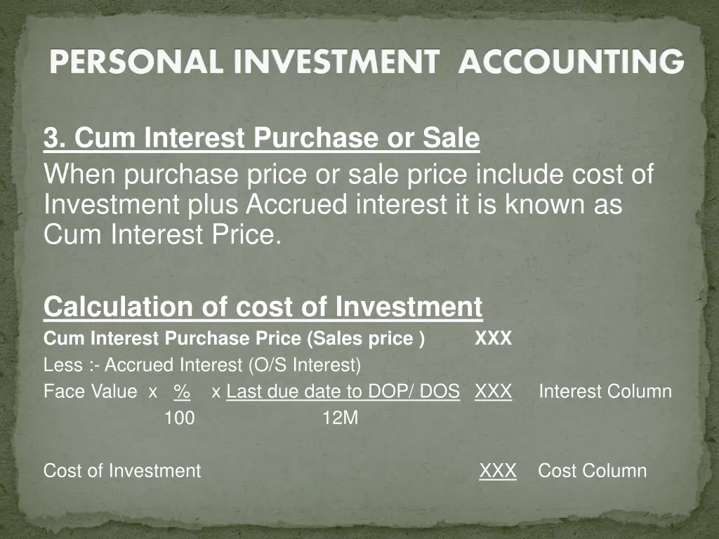 personal investment accounting 4