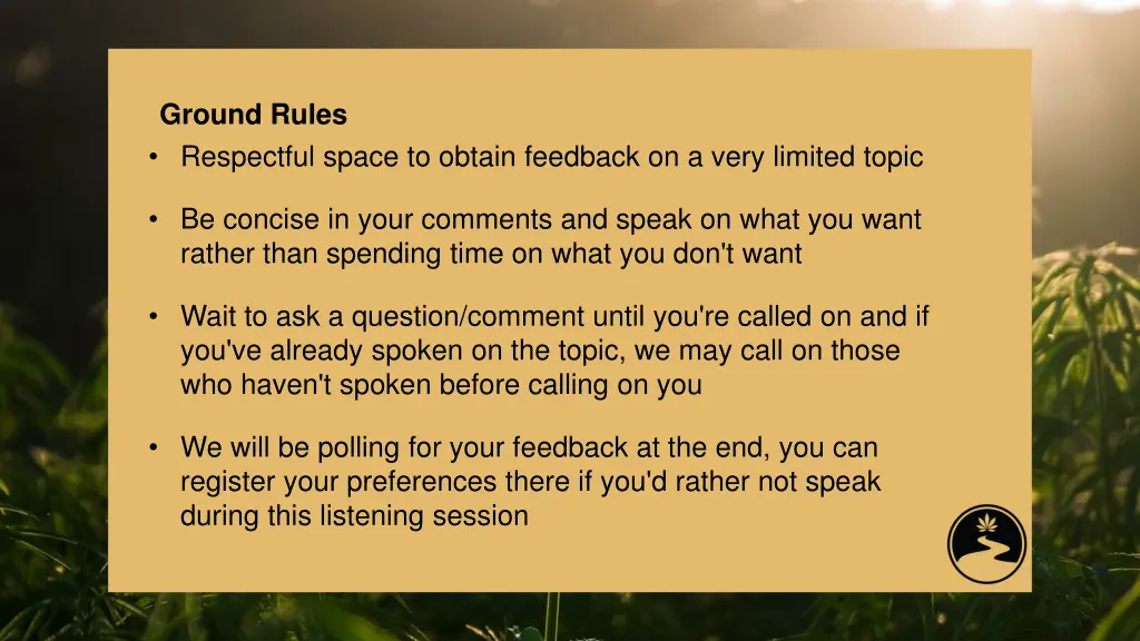 ground rules