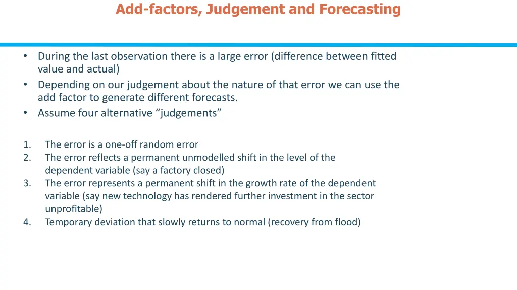 add factors judgement and forecasting 1