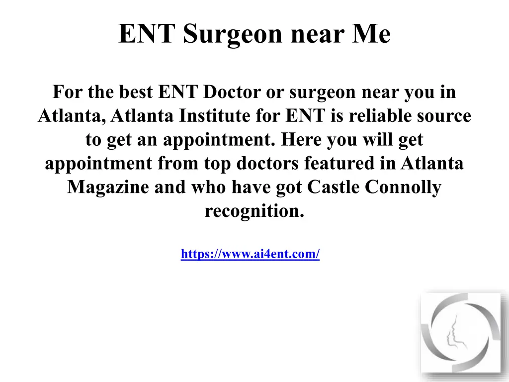 ent surgeon near me