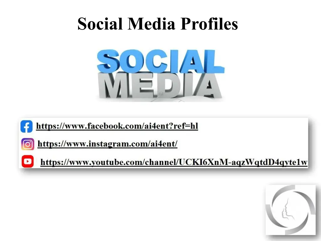 social media profiles