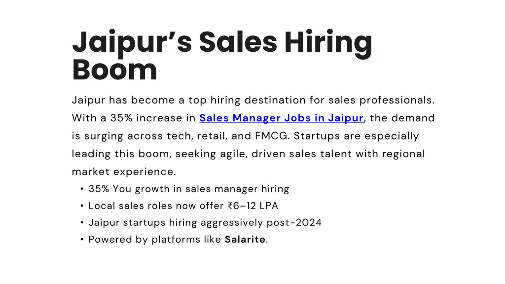 jaipur s sales hiring boom jaipur has become