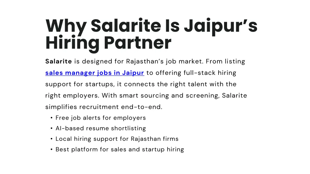 why salarite is jaipur s hiring partner