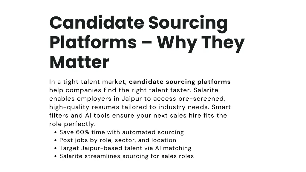 candidate sourcing platforms why they matter