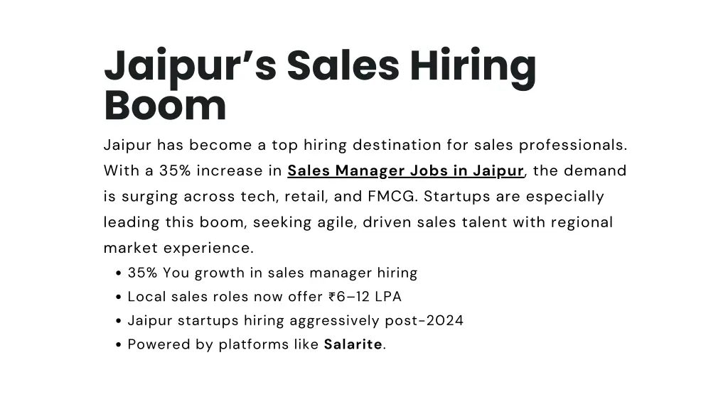 jaipur s sales hiring boom jaipur has become