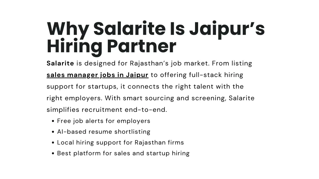 why salarite is jaipur s hiring partner