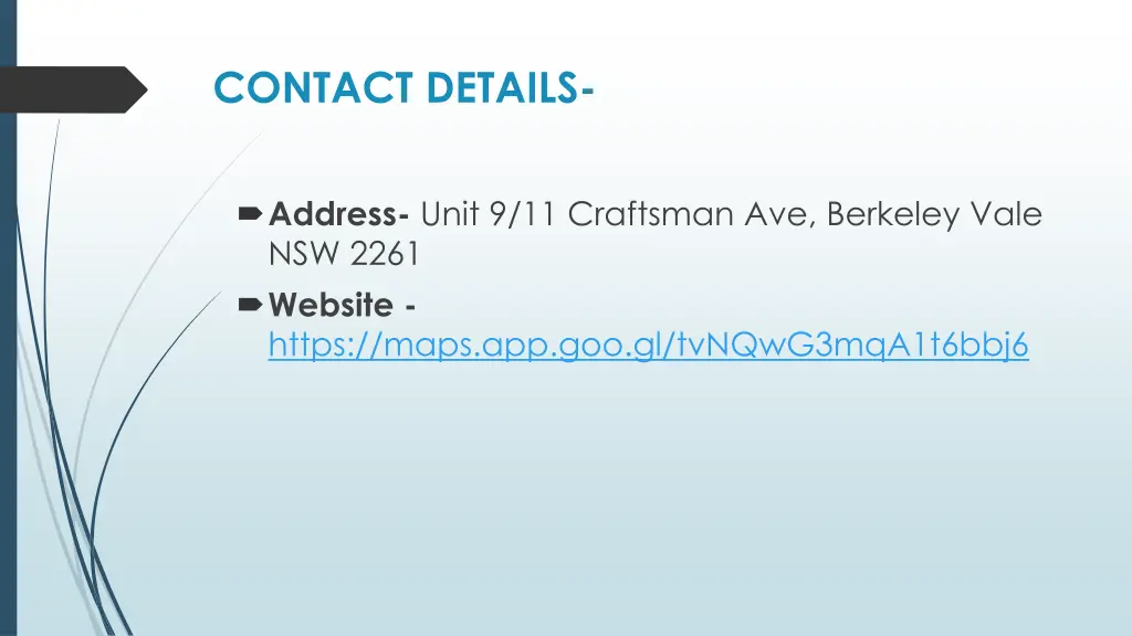 contact details