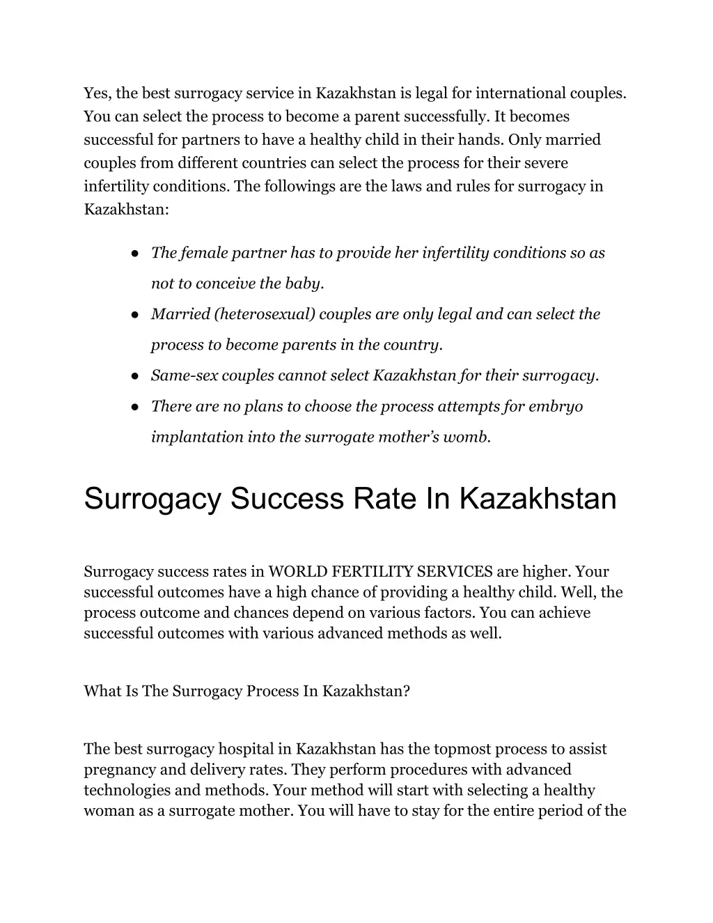 yes the best surrogacy service in kazakhstan