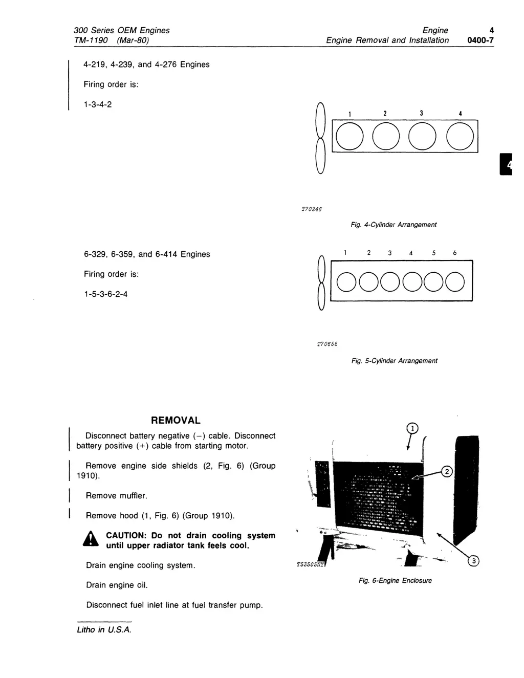300 series oem engines tm 1190 mar 80
