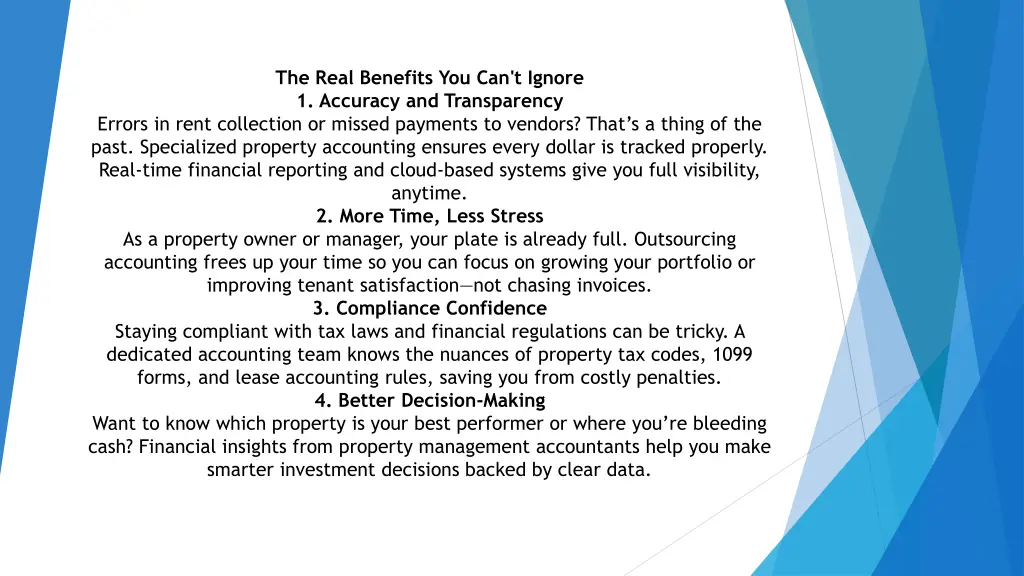 the real benefits you can t ignore 1 accuracy