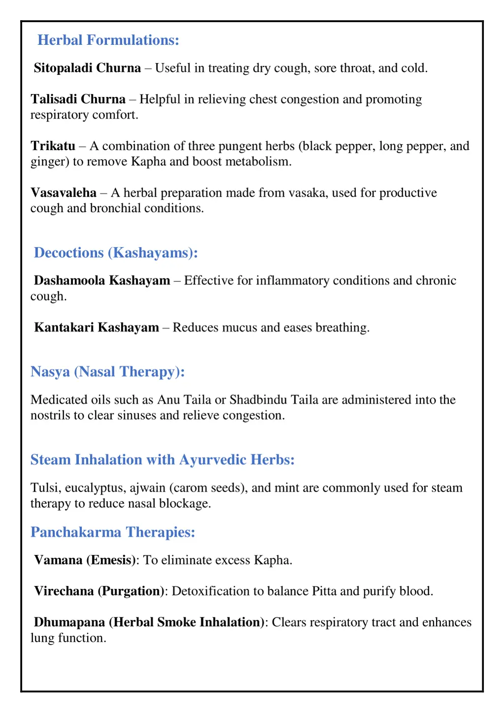 herbal formulations