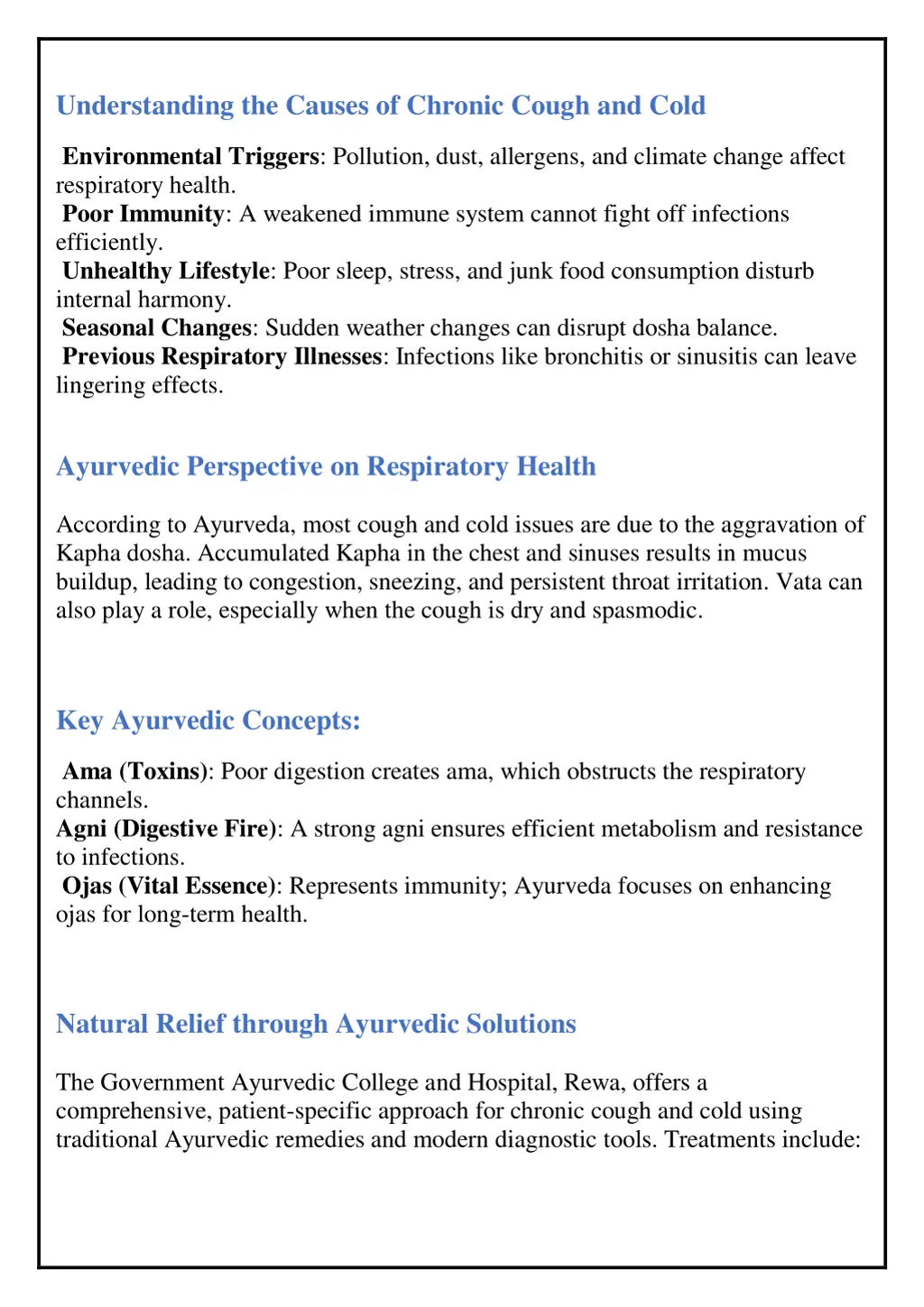understanding the causes of chronic cough and cold