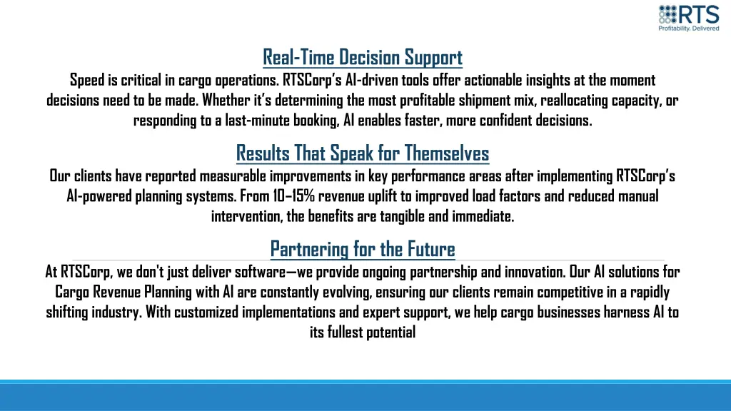 real time decision support