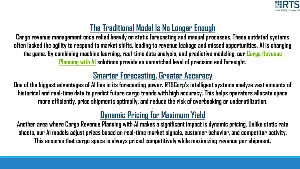 the traditional model is no longer enough