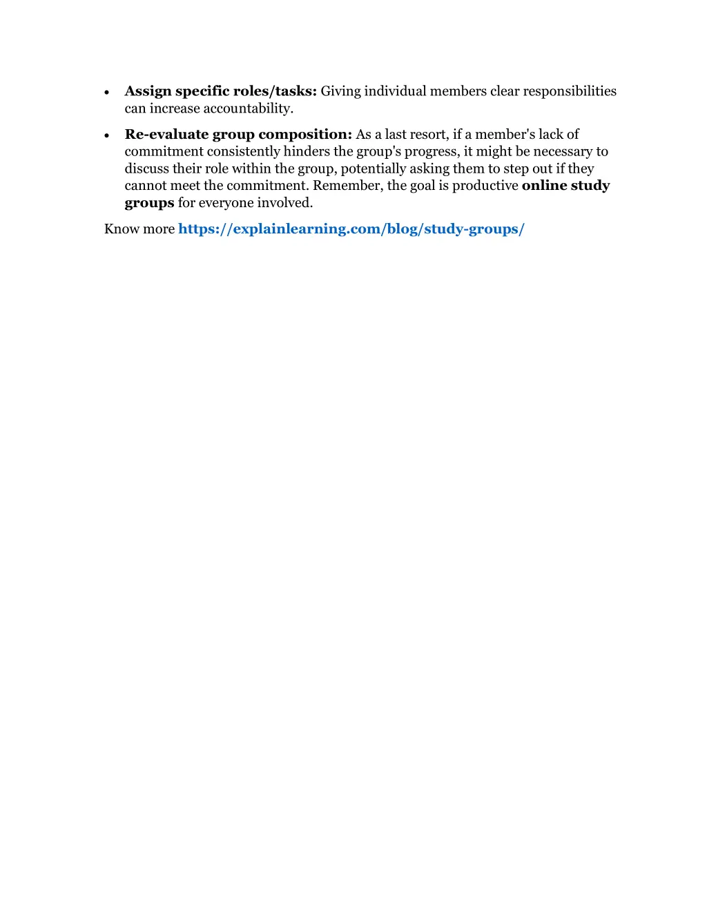 assign specific roles tasks giving individual