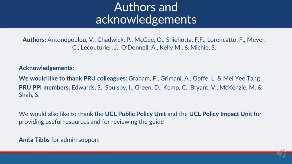 authors and acknowledgements