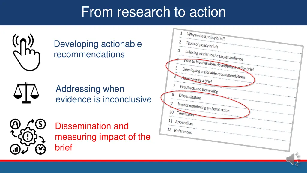 what does this guide offer from research to action 2