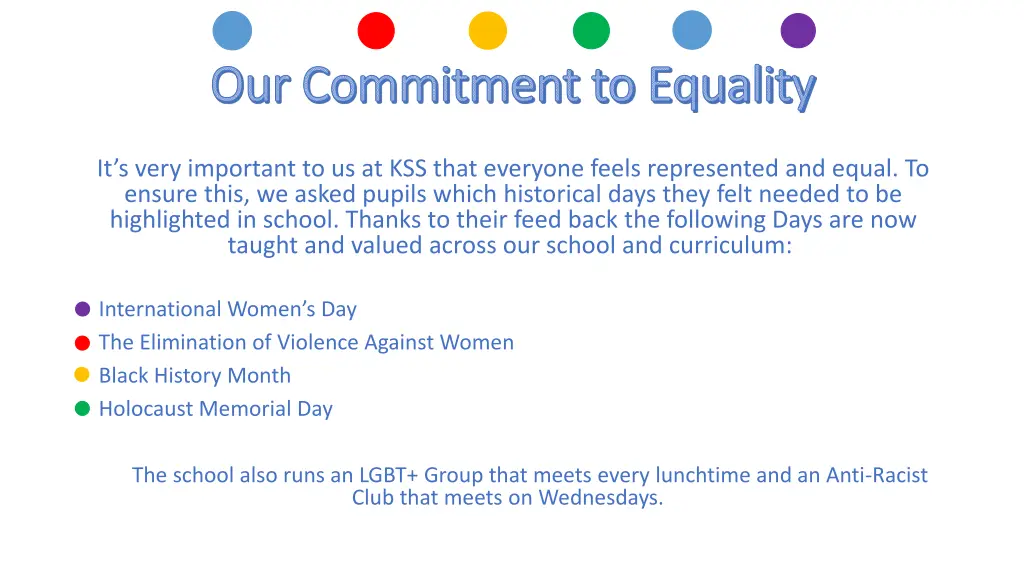 our commitment to equality our commitment