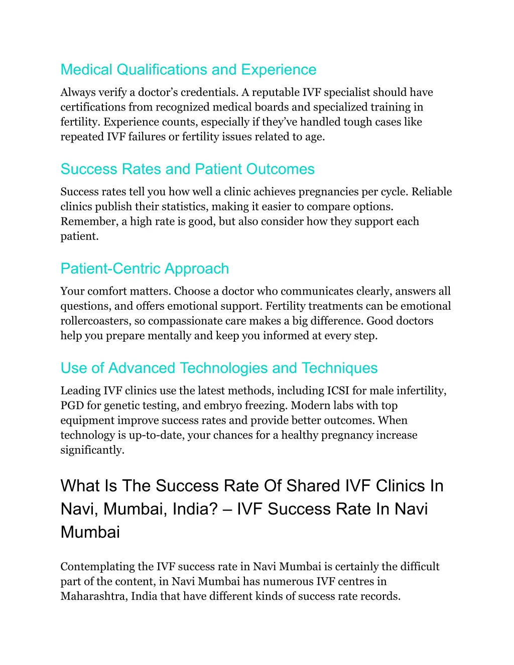 medical qualifications and experience