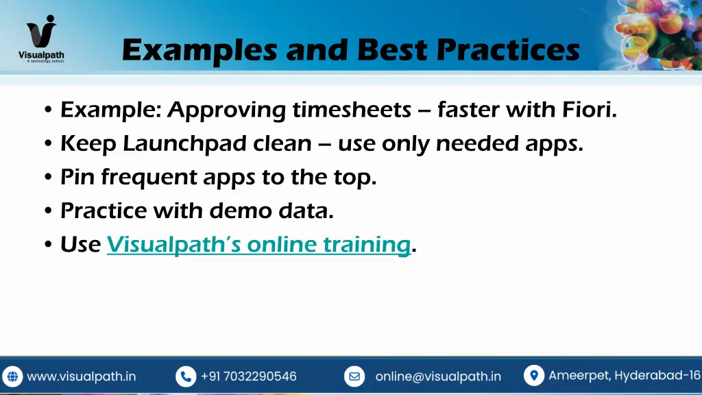 examples and best practices