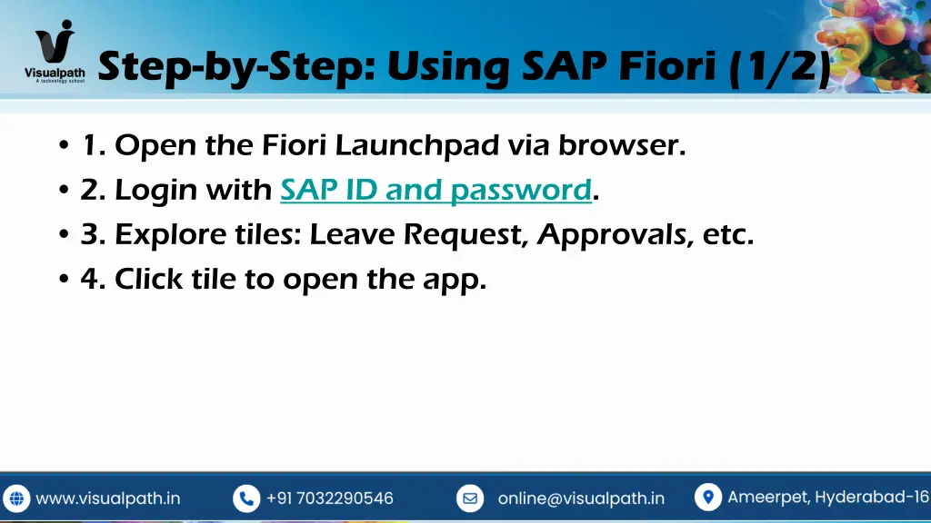 step by step using sap fiori 1 2
