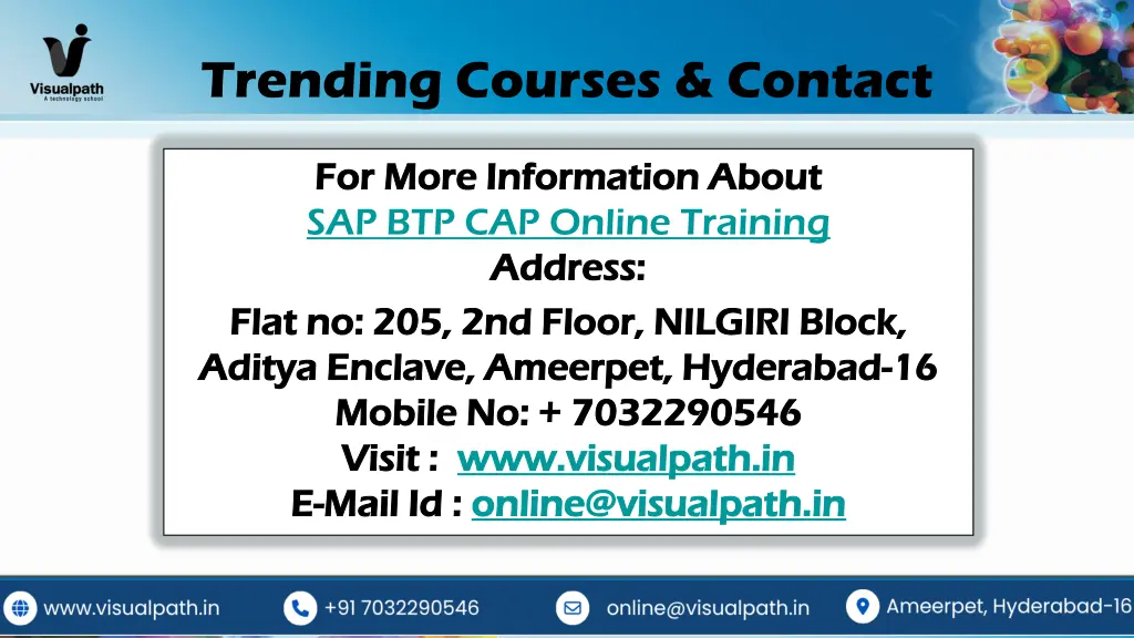 trending courses contact