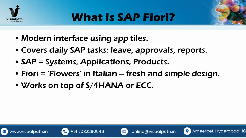 what is sap fiori