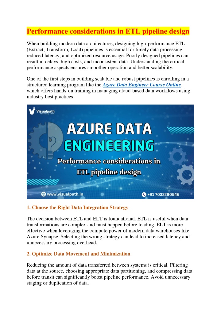performance considerations in etl pipeline design