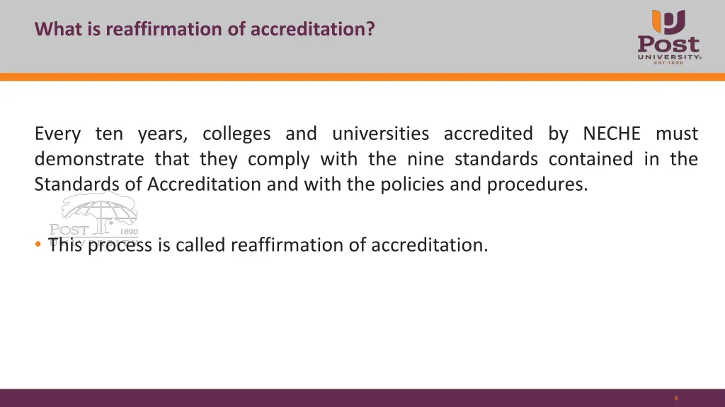 what is reaffirmation of accreditation