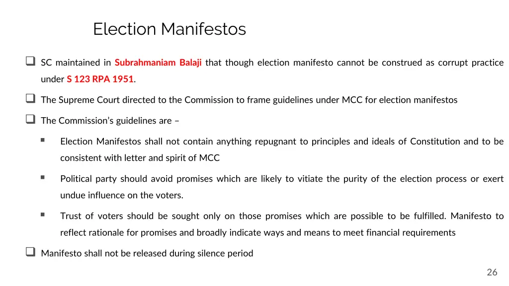 election manifestos