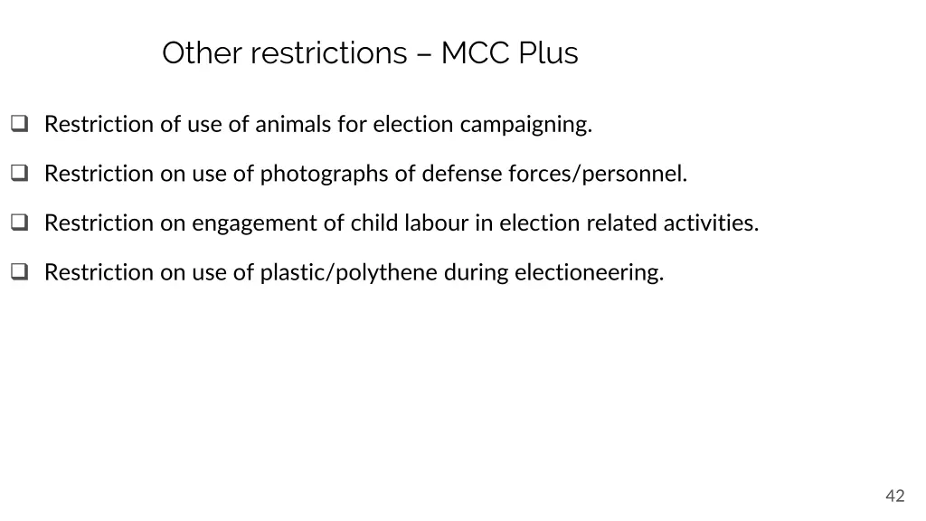 other restrictions mcc plus