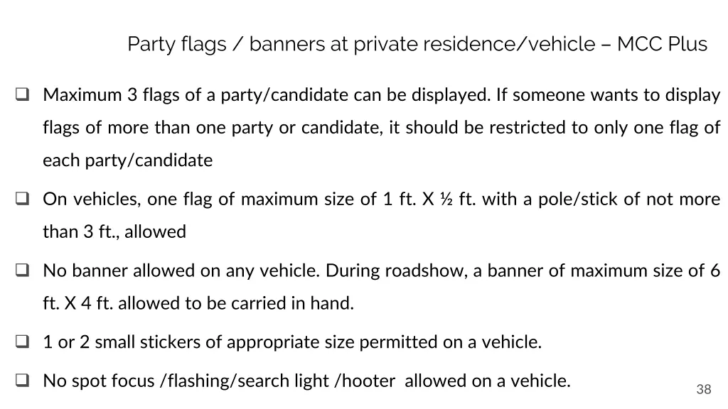 party flags banners at private residence vehicle