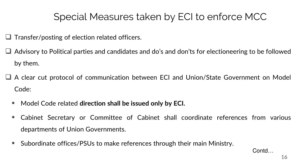 special measures taken by eci to enforce mcc