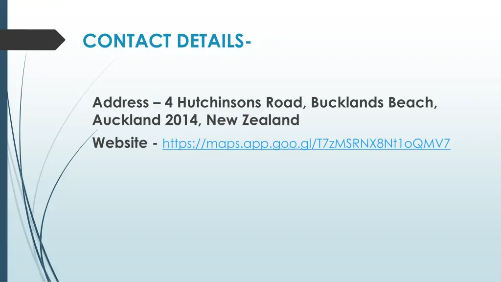 contact details