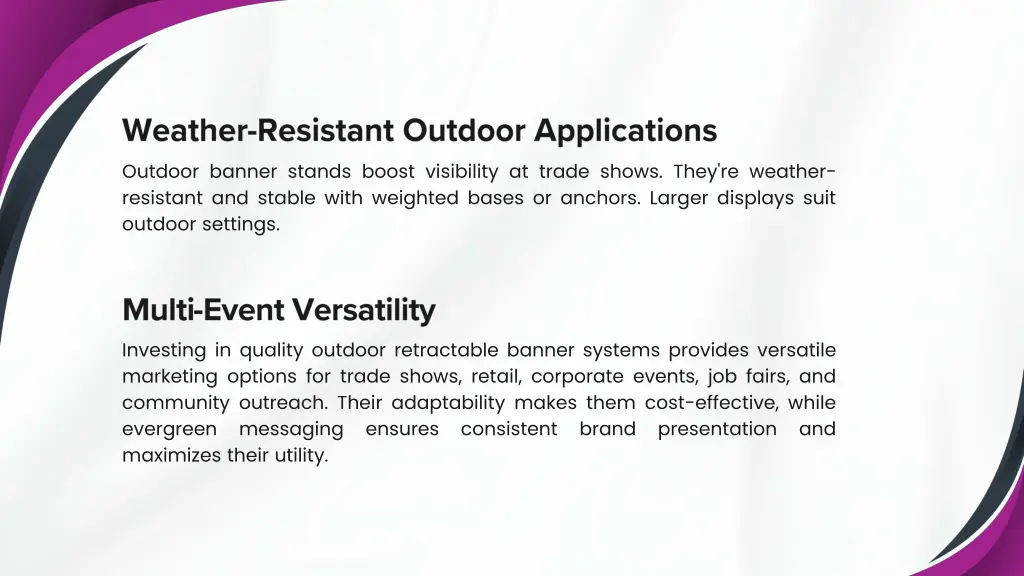 outdoor banner stands boost visibility at trade